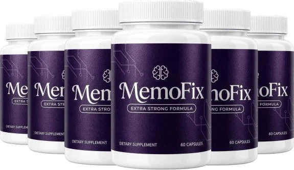 Six MemoFix capsule bottles