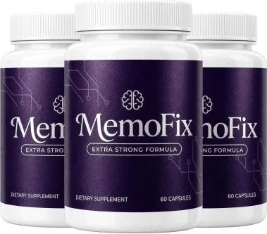 Three MemoFix Extra Strong Formula 60-capsule bottles, dietary supplement